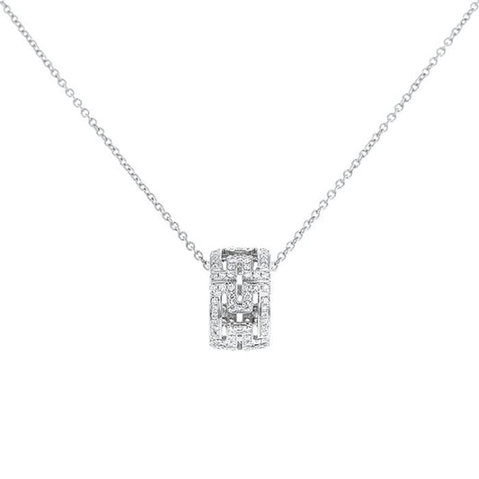 [Luxe Jewelry]PARENTESI NECKLACE SILVER DIAMOND