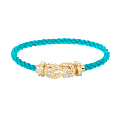[Luxe Jewelry]CHANCE LARGE 8 FIGURE BUCKLE FULLDIAMOND BRACELET GOLD