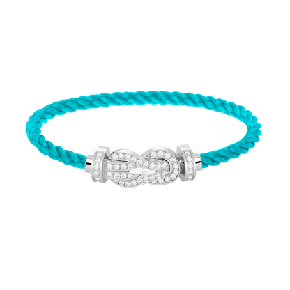 [Luxe Jewelry]CHANCE LARGE 8 FIGURE BUCKLE FULL DIAMOND BRACELET SILVER