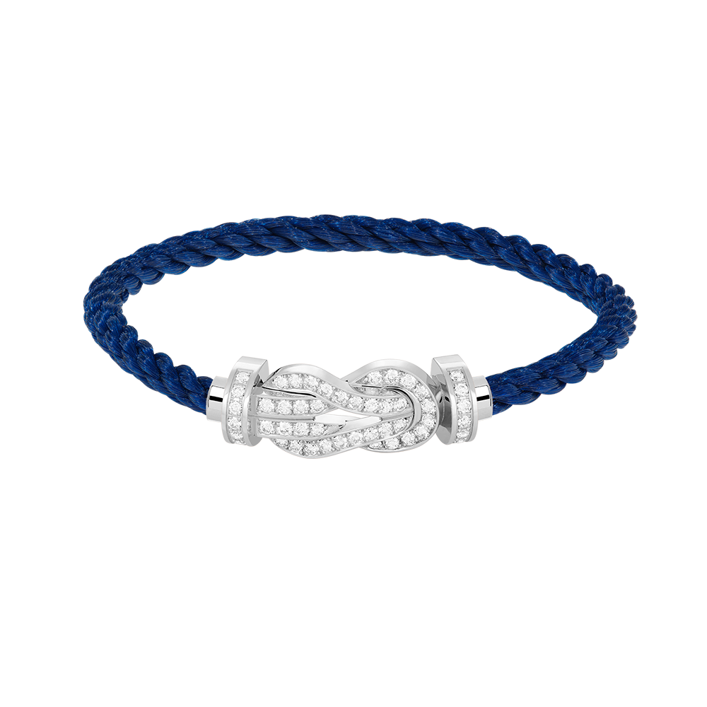 [Luxe Jewelry]CHANCE LARGE 8 FIGURE BUCKLE FULL DIAMOND BRACELET SILVER