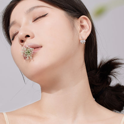 [Luxe Jewelry]Exquisite Earrings With Heart-Shaped Bow Design