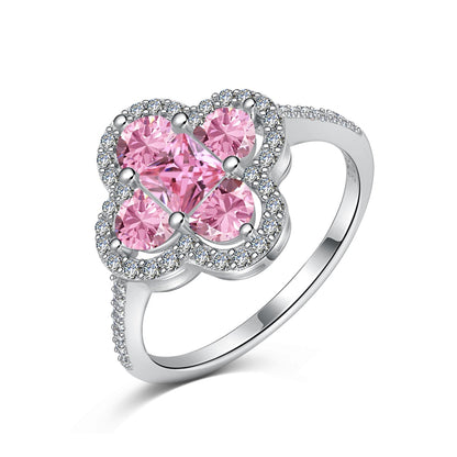 [Luxe Jewelry]Luxurious Eternity Flower Shape Banquet Ring