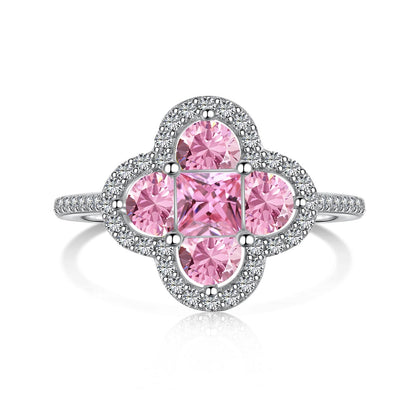 [Luxe Jewelry]Luxurious Eternity Flower Shape Banquet Ring