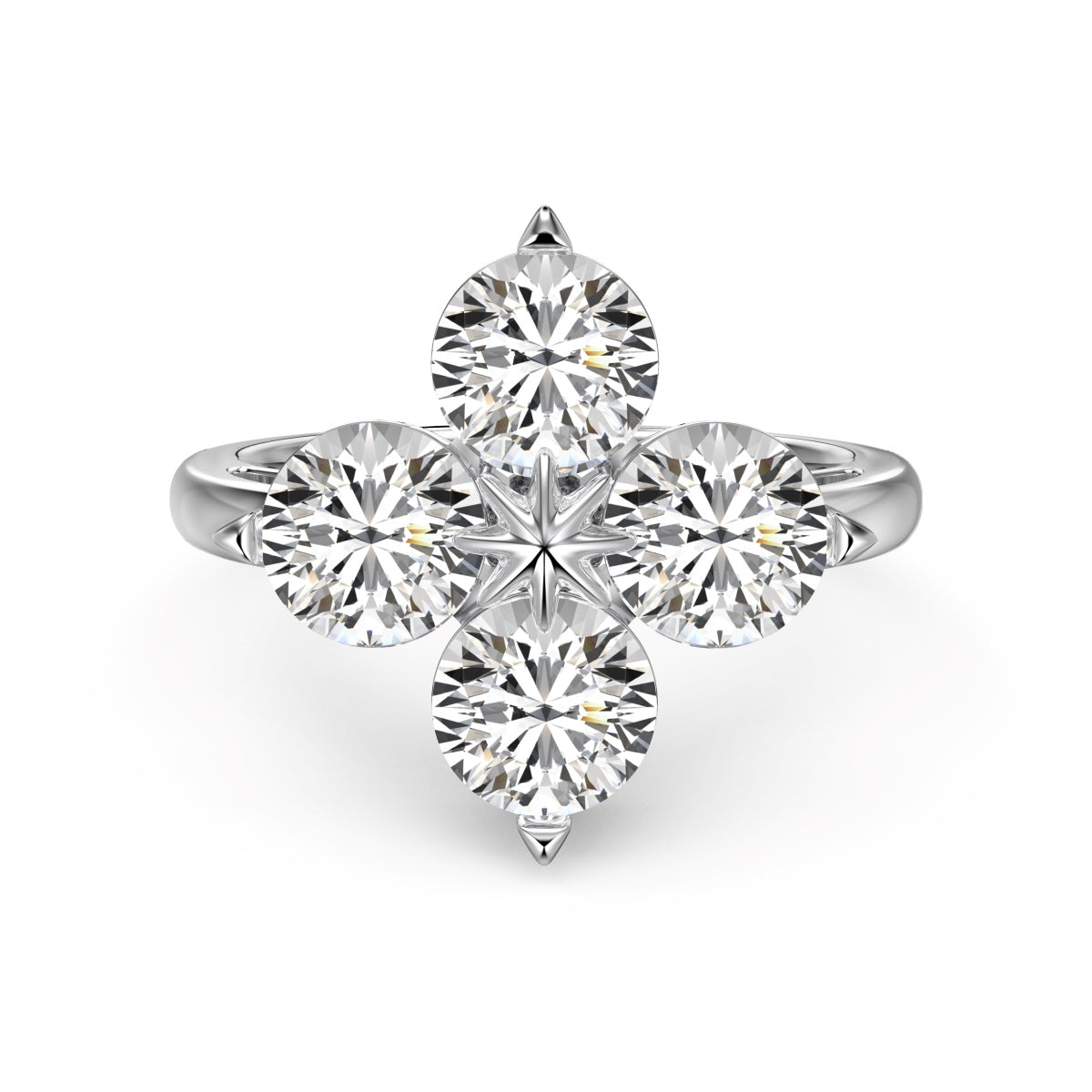 [Luxe Jewelry]Four-Leaf Clover Eight-Pointed Star Ring
