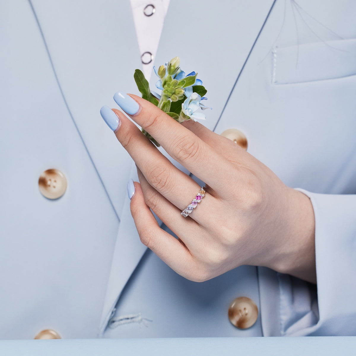 [Luxe Jewelry]Delicate Vibrant Emerald Cut Daily Ring