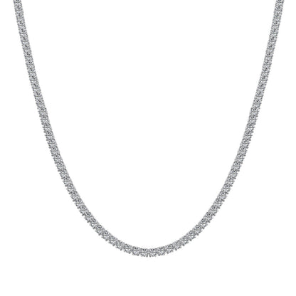[Luxe Jewelry]Delicate Round Shape Tennis Necklace