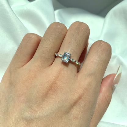 [Luxe Jewelry]1.0 Carat Dainty Resplendent Radiant Cut Daily Ring