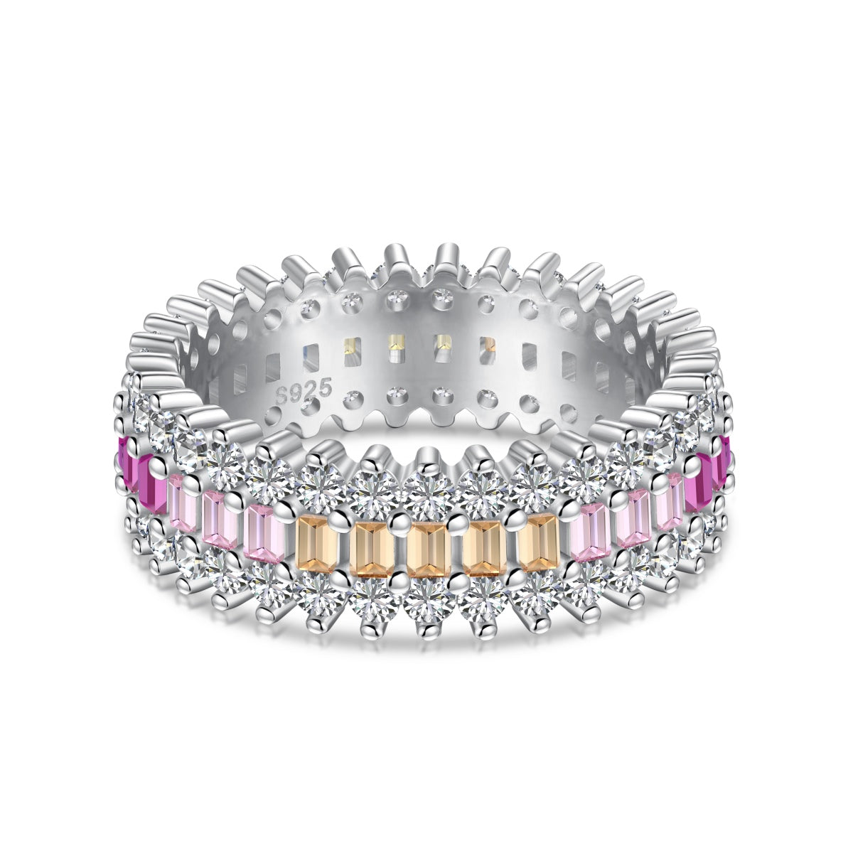 [Luxe Jewelry]Ornate Colorful Radiant Cut Daily Ring