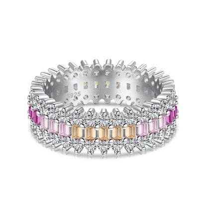 [Luxe Jewelry]Ornate Colorful Radiant Cut Daily Ring