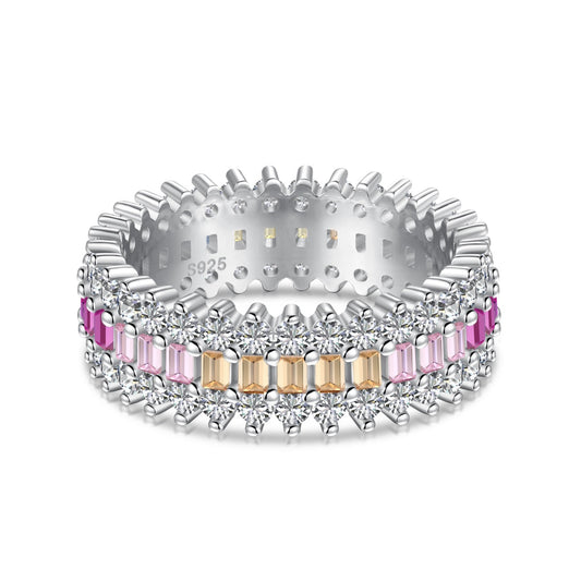 [Luxe Jewelry]Ornate Colorful Radiant Cut Daily Ring