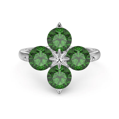 [Luxe Jewelry]Four-Leaf Clover Eight-Pointed Star Ring