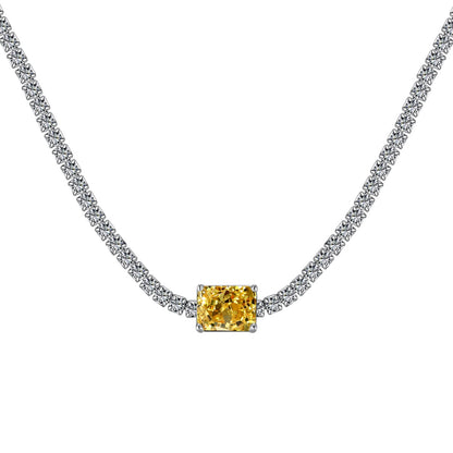 [Luxe Jewelry]2.0 carat Ornate Emerald Cut Necklace