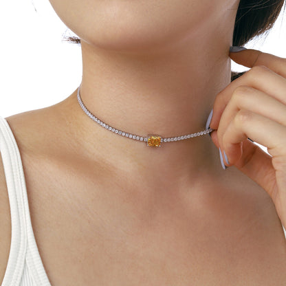 [Luxe Jewelry]2.0 carat Ornate Emerald Cut Necklace