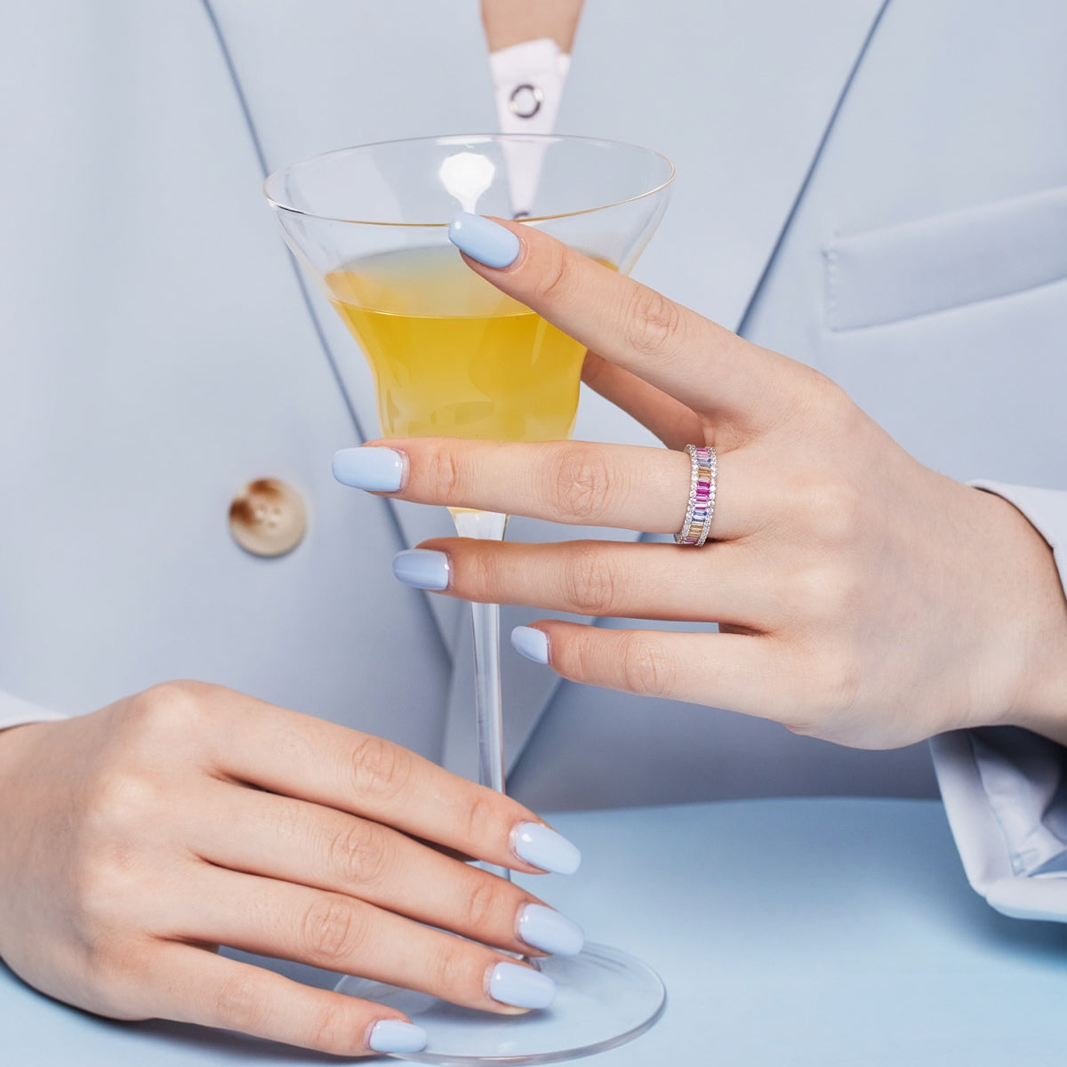 [Luxe Jewelry]Dainty Kaleidoscopic Emerald Cut Daily Ring