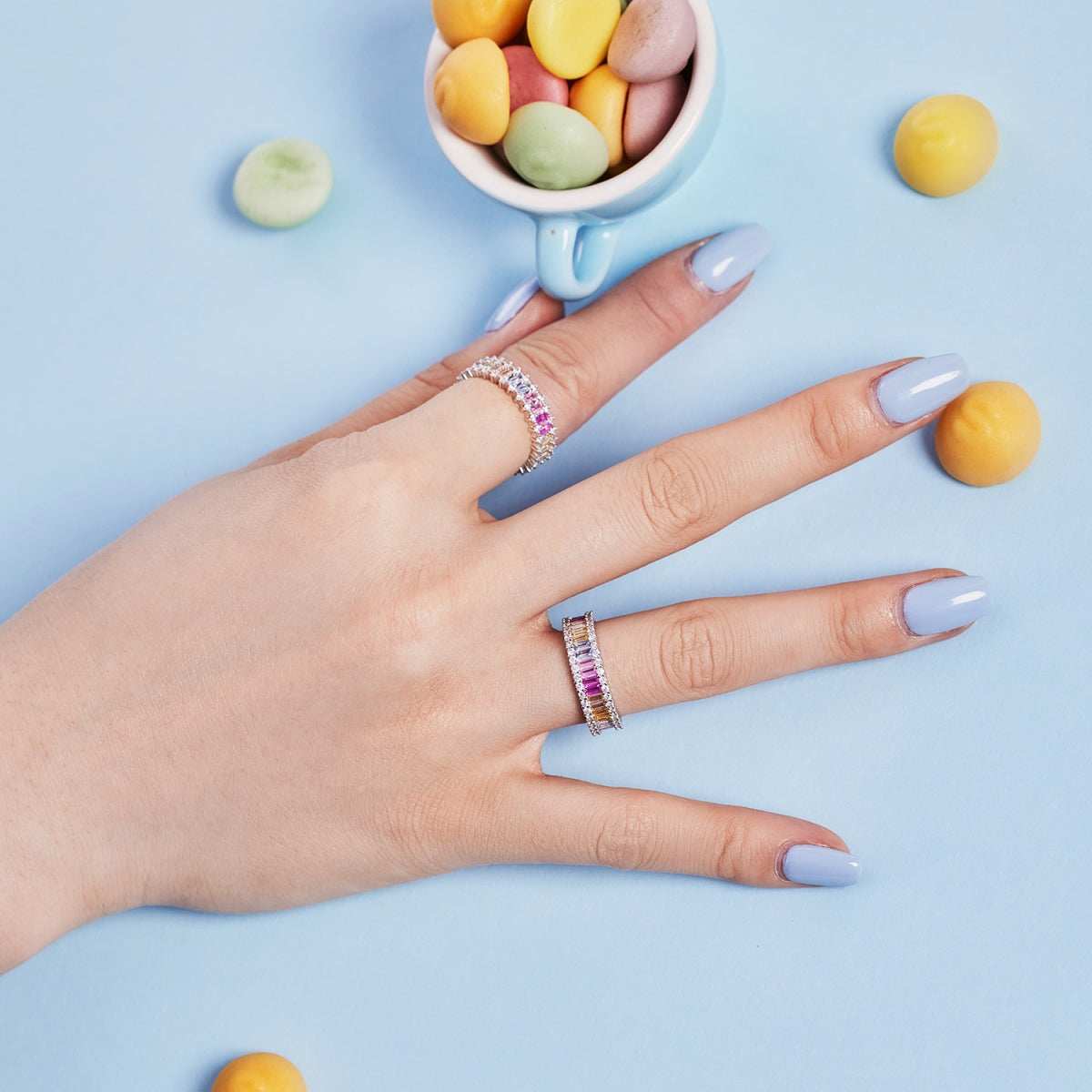 [Luxe Jewelry]Dainty Kaleidoscopic Emerald Cut Daily Ring