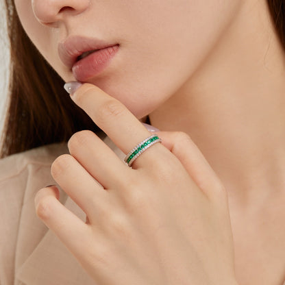 [Luxe Jewelry]Delicate Colorful Round Cut Daily Ring