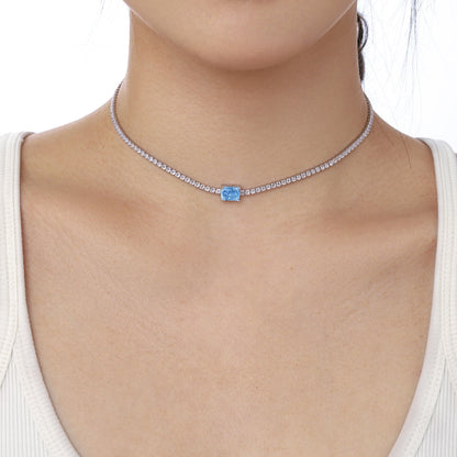 [Luxe Jewelry]2.0 carat Ornate Emerald Cut Necklace