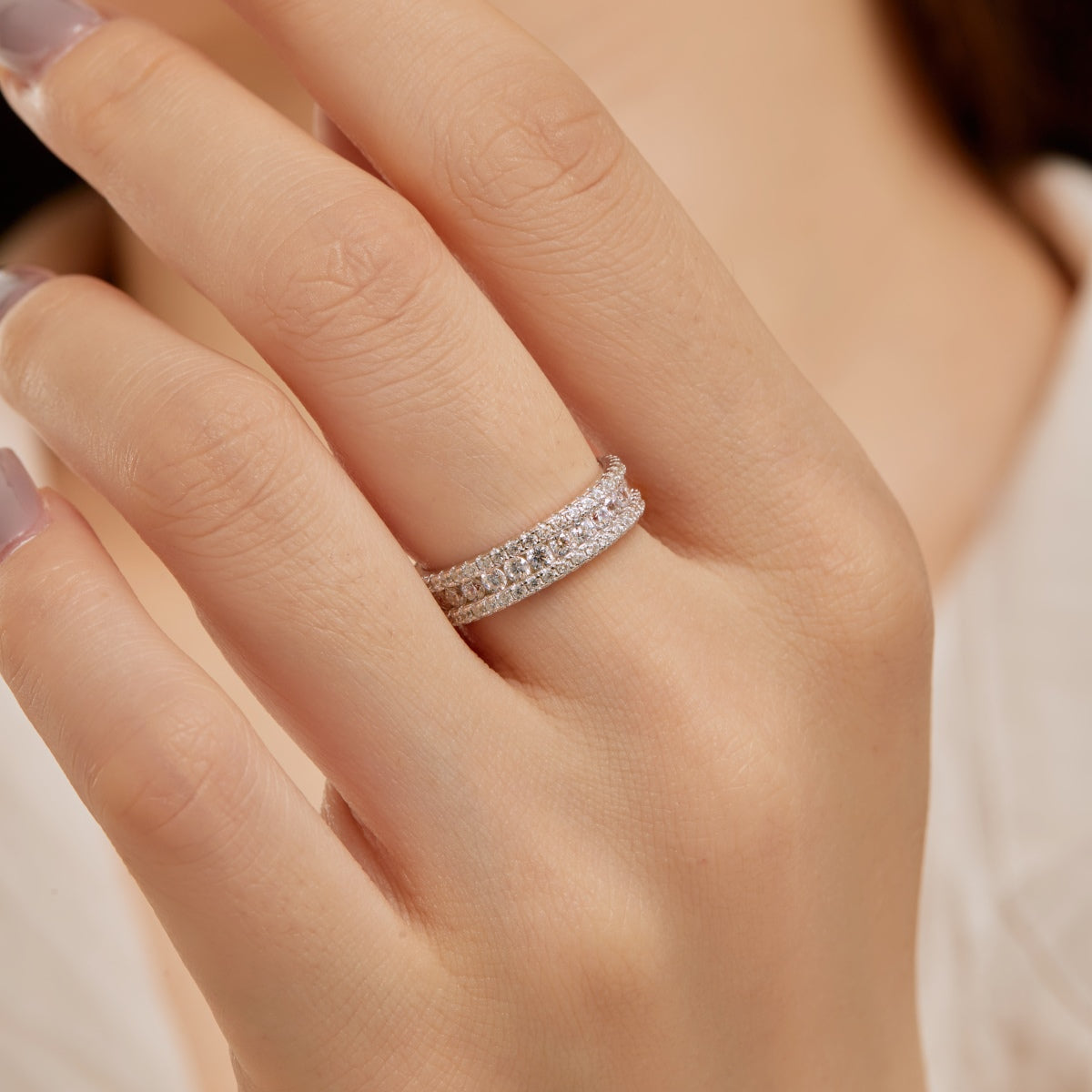 [Luxe Jewelry]Delicate Colorful Round Cut Daily Ring