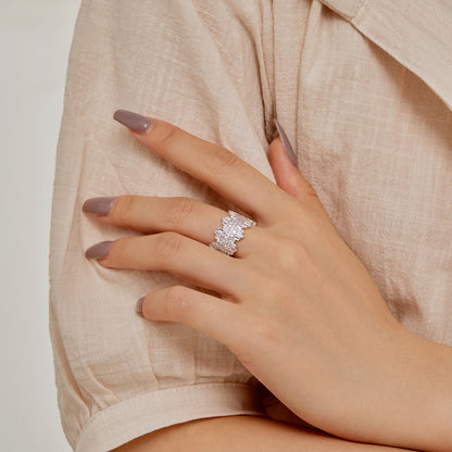 [Luxe Jewelry]Luxurious Colorful Radiant Cut Daily Ring