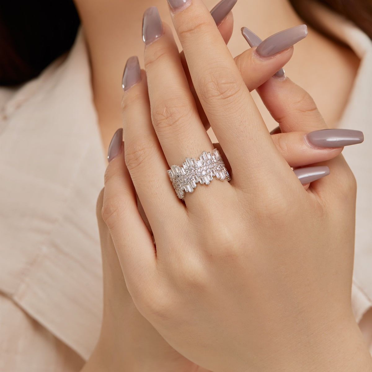 [Luxe Jewelry]Luxurious Colorful Radiant Cut Daily Ring