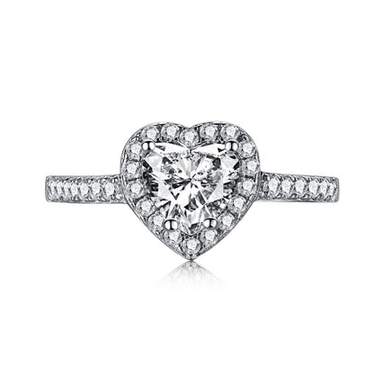 [Luxe Jewelry]Eternity Splashy Romantic Heart Shape Lover Ring