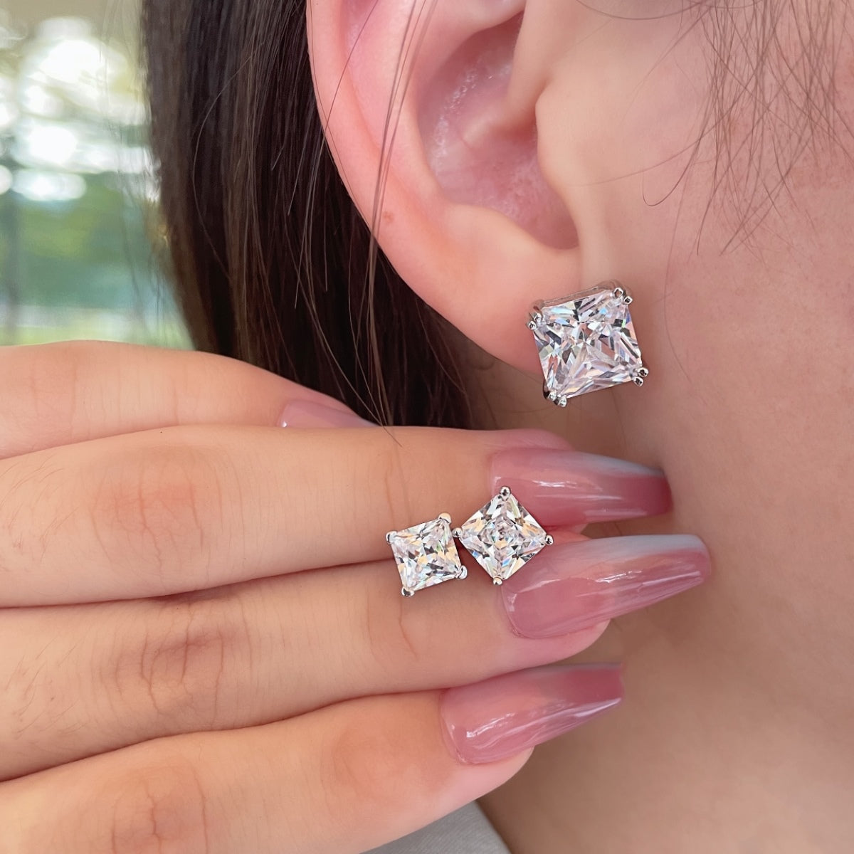 [Luxe Jewelry]Delicate Square Shape Earrings