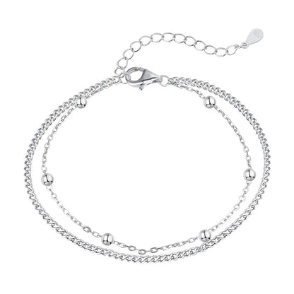 [Luxe Jewelry]Delicate Bead Double Layer Bracelet