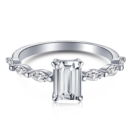 [Luxe Jewelry]1.0 Carat Dainty Resplendent Radiant Cut Daily Ring