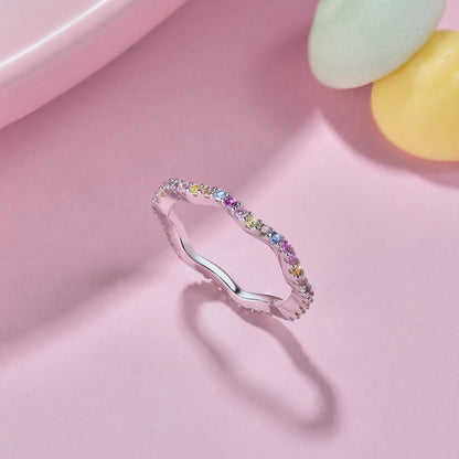 [Luxe Jewelry]Dainty Colorful Round Cut Party Ring