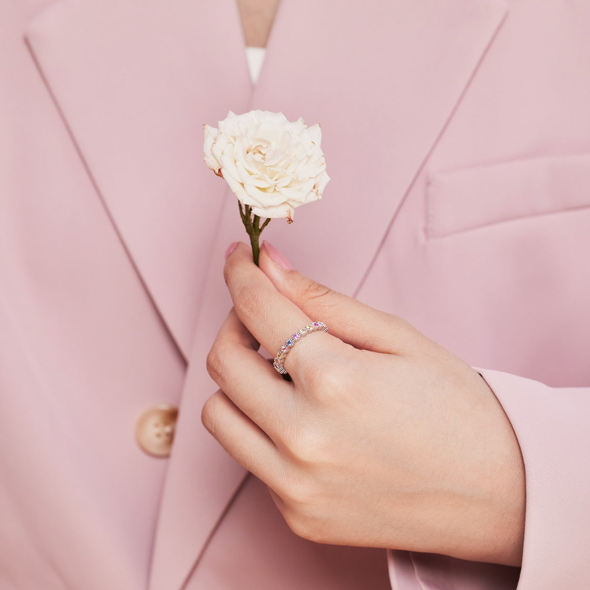 [Luxe Jewelry]Unique Scintillating Round Cut Daily Ring