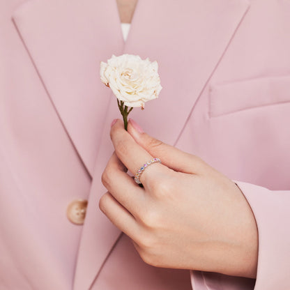 [Luxe Jewelry]Unique Scintillating Round Cut Daily Ring