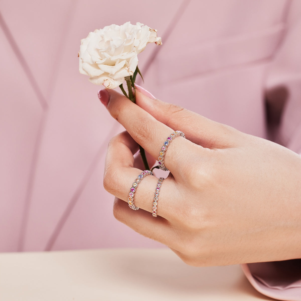 [Luxe Jewelry]Unique Scintillating Round Cut Daily Ring