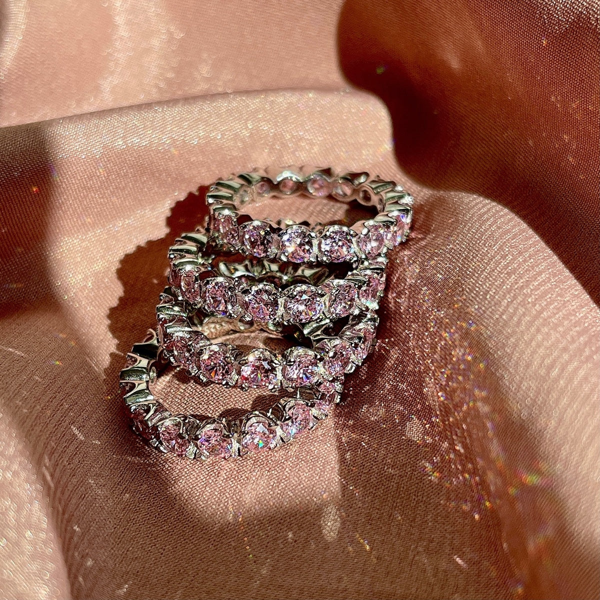 [Luxe Jewelry]Eternity Round Cut Tennis Ring