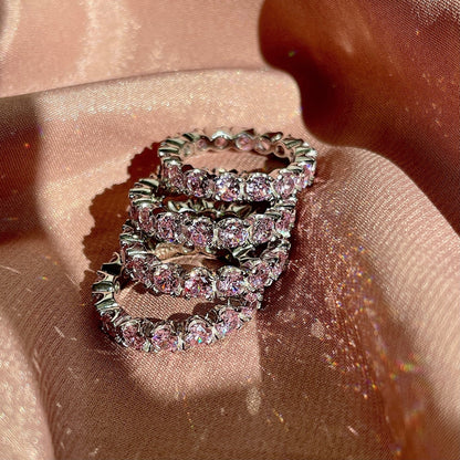[Luxe Jewelry]Eternity Round Cut Tennis Ring