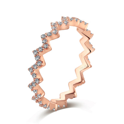[Luxe Jewelry]Delicate Enchanting Wave Shape Daily Ring