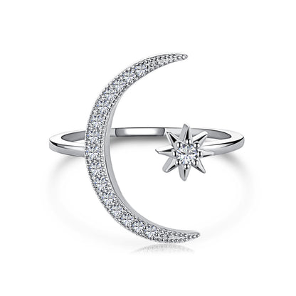 [Luxe Jewelry]Eternity Moon & Star Ring