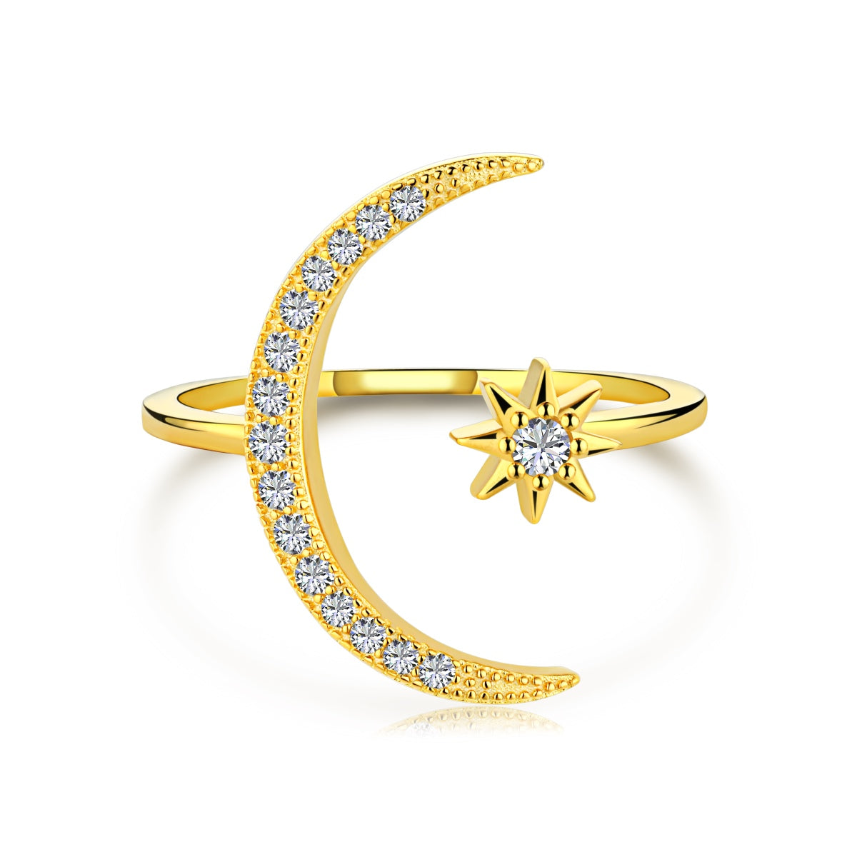 [Luxe Jewelry]Eternity Moon & Star Ring