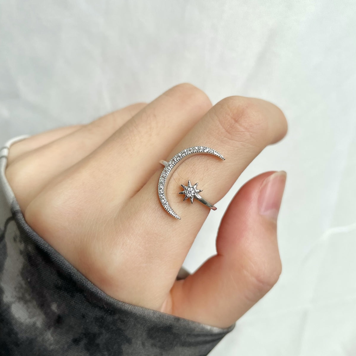 [Luxe Jewelry]Eternity Moon & Star Ring