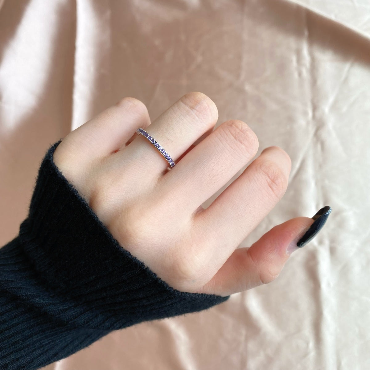 [Luxe Jewelry]Delicate Sparkling Round Cut Daily Ring
