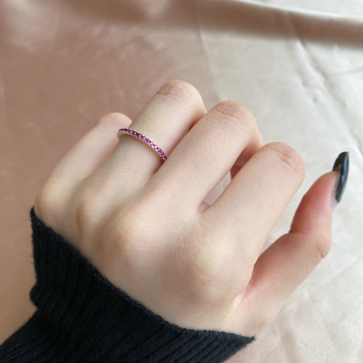 [Luxe Jewelry]Delicate Sparkling Round Cut Daily Ring