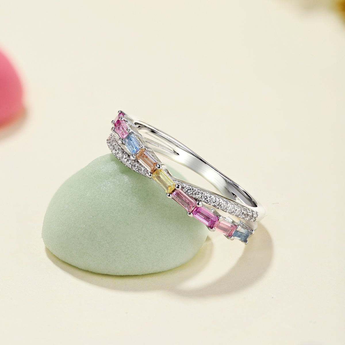 [Luxe Jewelry]Energetic Elegant Radiant Cut Party Ring