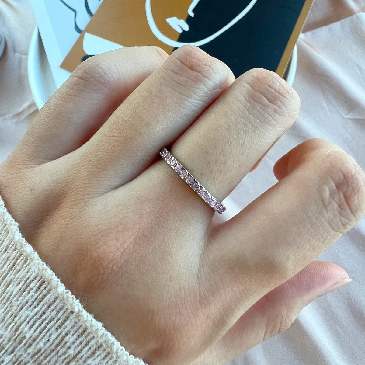 [Luxe Jewelry]Delicate Sparkling Round Cut Daily Ring