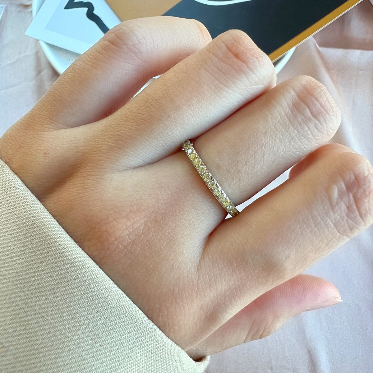 [Luxe Jewelry]Delicate Sparkling Round Cut Daily Ring