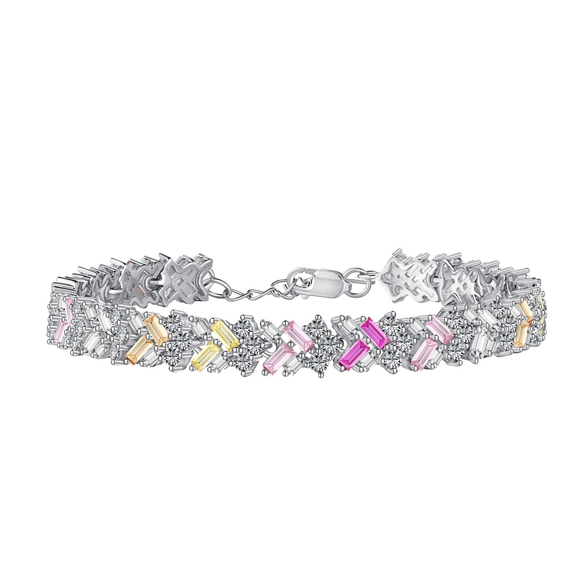 [Luxe Jewelry]Dazzling Unique Multi Shape Daily Bracelet