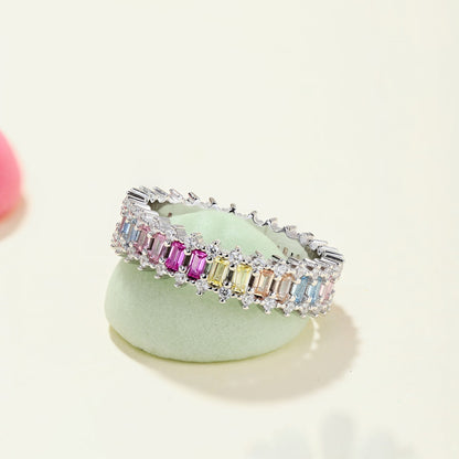 [Luxe Jewelry]Splashy Ornate Emerald Cut Cocktail Ring