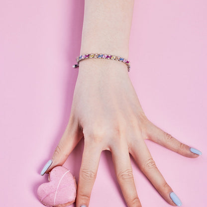[Luxe Jewelry]Ornate Sparkling Multi Cut Party Bracelet