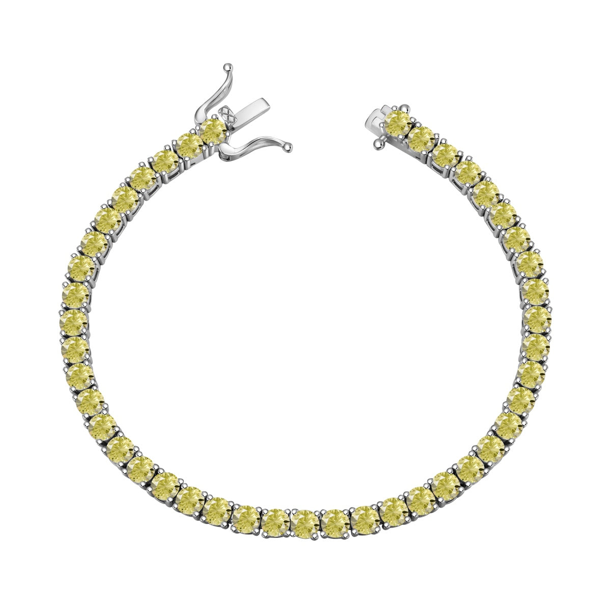 [Luxe Jewelry]Ornate Dazzling Round Cut Tennis Bracelet