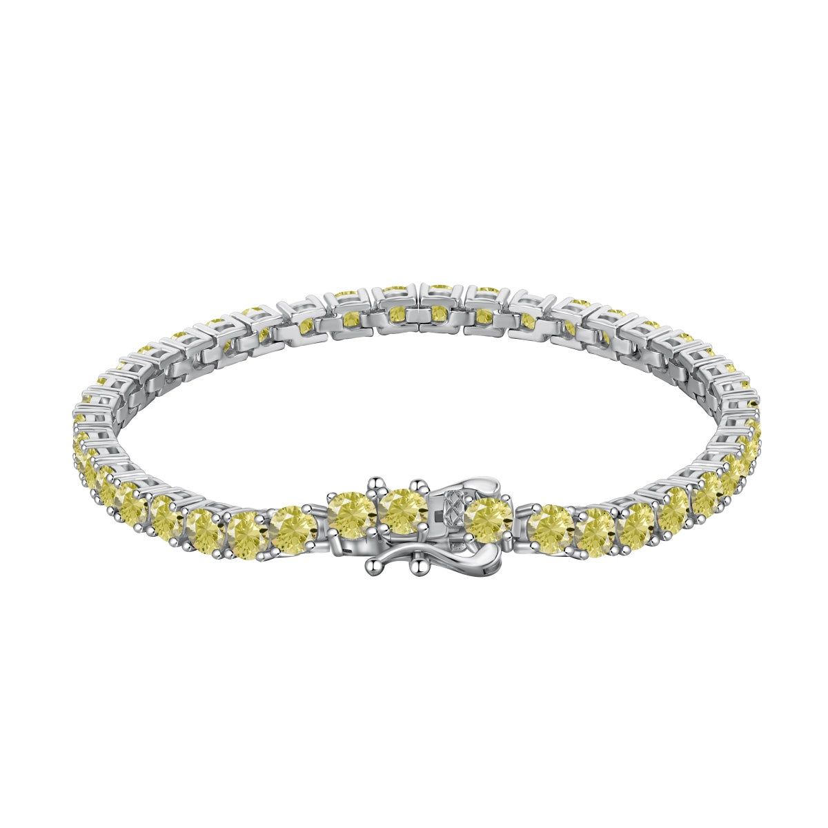 [Luxe Jewelry]Ornate Dazzling Round Cut Tennis Bracelet