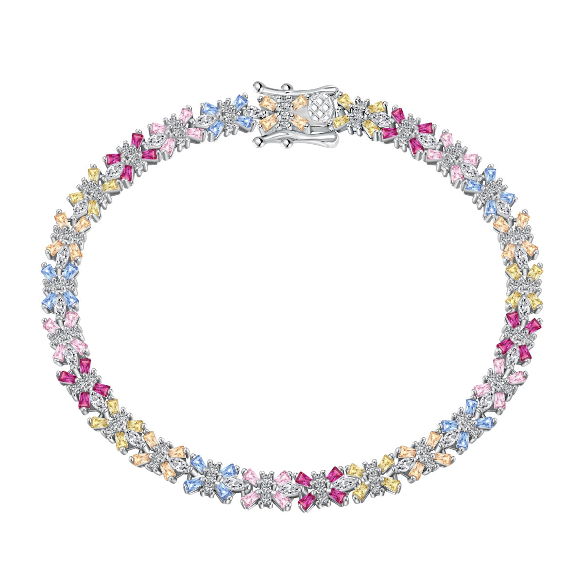 [Luxe Jewelry]Radiant Colorful Emerald Cut Party Bracelet
