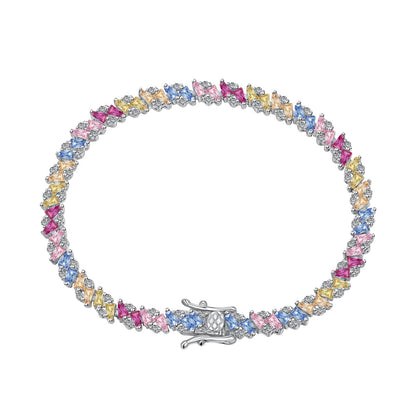[Luxe Jewelry]Ornate Sparkling Multi Cut Party Bracelet